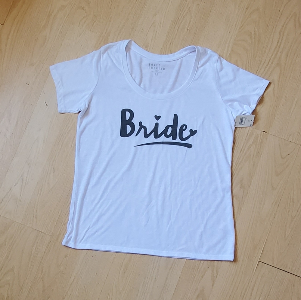 Love & Cherish Bride short sleeve t-shirt size M.